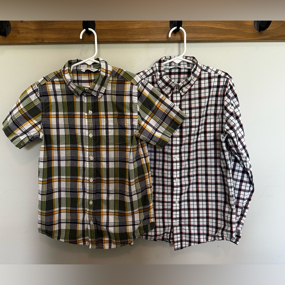 Janie‎ and Jack Boys Button Up Polos- 1 long sleeve and 1 Short Sleeve- Size 10